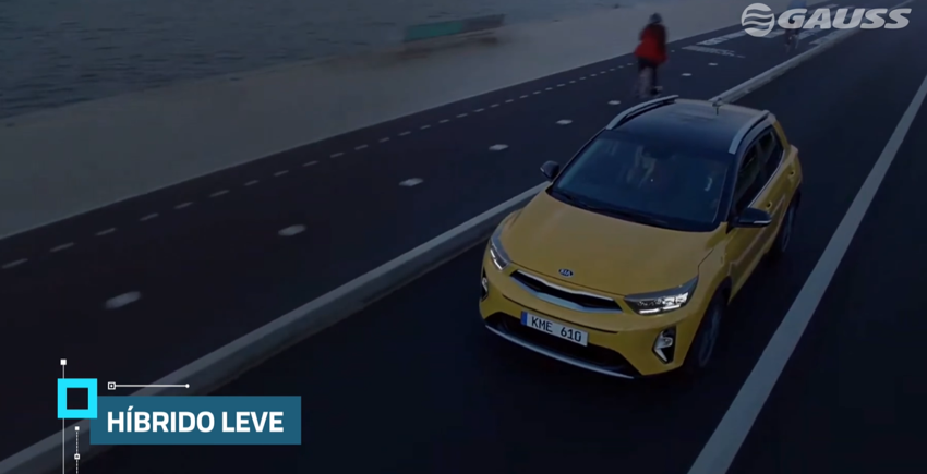 Carro com sistema de híbrido leve