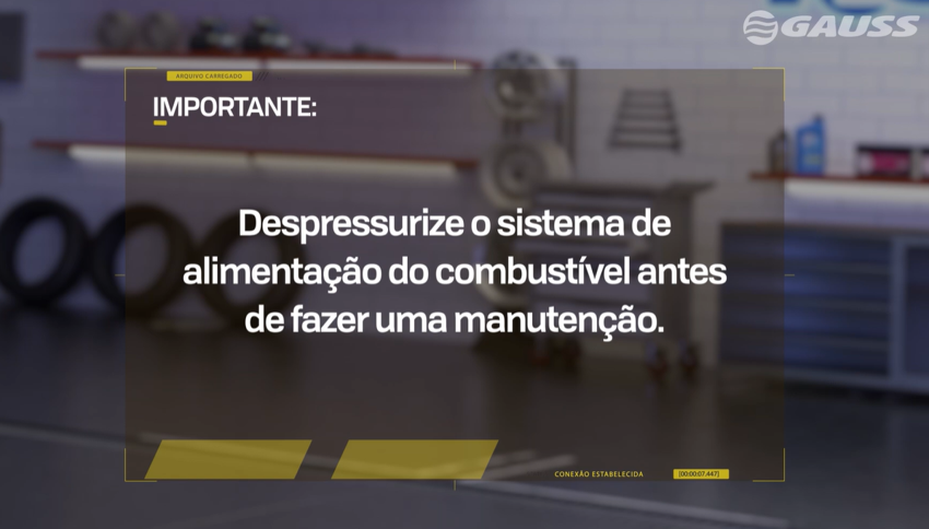 Despressurização do sistema antes da intervenção na bomba de alta