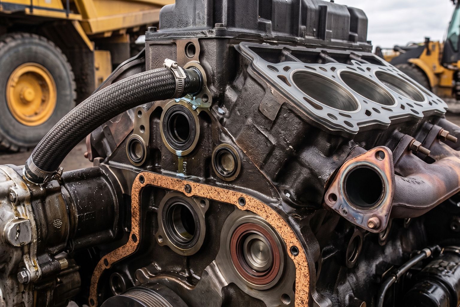 Vedação em motor diesel
