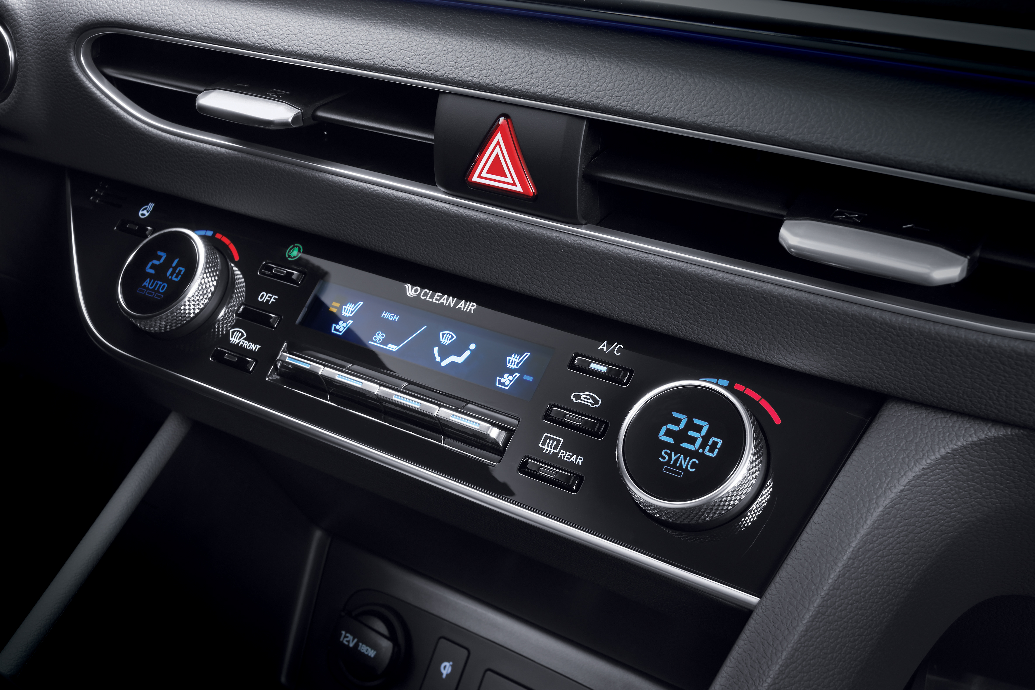 Sistema de ar condicionado Hyundai em funcionamento